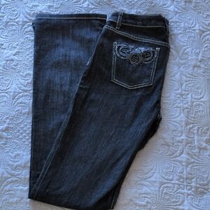 NEW🤩White House Black Market Darker Denim, Boot Leg Jeans. Size 0